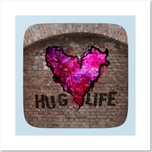 Hug Life - Pink Graffiti Posters and Art